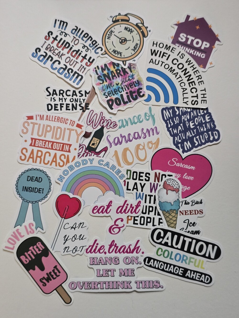 Assorted Sarcasm Sticker Pack